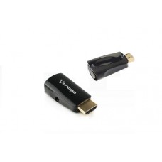 Convertidor HDMI a VGA VORAGO ADP-208 - 3, 05 m, HDMI, VGA/3.5mm, Macho/hembra, Negro
