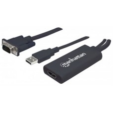 CABLE ADAPTADOR CONVERTIDOR VGA A HDMI + AUDIO Y AC VIA USB    