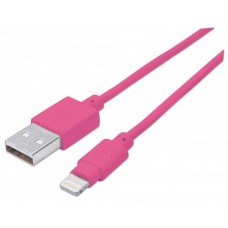 Cable iLynk Lightning MANHATTAN 394222 - Rosa, Apple, 1 m, Cable Lightning Cable iLynk Lightning MANHATTAN 394222 - Rosa, Apple, 1 m, Cable Lightning