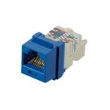 Conector Jack Estilo TP, Tipo Keystone, Categora 6, de 8 posiciones y 8 cables, Color Azul