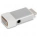 moshi HDMI to VGA Adapter with Audio - Adaptador de vídeo / audio - HDMI / VGA - HDMI (M) a DB-15, miniconector estéreo (H) - plata - compatibilidad con 1080p moshi HDMI to VGA Adapter with Audio - Adaptador de vídeo / audio - HDMI / VGA - HDMI (M) a DB-15, miniconector estéreo (H) - plata - compatibilidad con 1080p