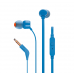 JBL T110 - Auriculares internos con micro - en oreja - cableado - conector de 3,5 mm - azul