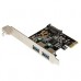 StarTech.com Adaptador Tarjeta Controladora PCI Express PCI-E 2 Puertos USB 3.0 Externos con Alimentación SATA - 2x USB A - Hub Interno - Adaptador USB - PCIe - USB 3.0 x 2 - para P/N: S3510SMU33, USB3S2ESATA3