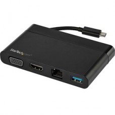 StarTech.com Adaptador Multipuertos USB-C 4K con HDMI y VGA - Mac Win Chrome - 1x USB-A - GbE - Portátil - Docking Station USB Tipo C - Estación de conexión - USB-C - VGA, HDMI - GigE