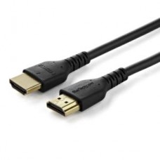 StarTech.com Cable HDMI de Alta Velocidad con Ethernet Premium - 4K 60Hz - de 1m - para Monitor de Ordenador o TV (RHDMM1MP) - Alta velocidad Premium HDMI con cable Ethernet - HDMI (M) a HDMI (M) - 1 m - negro