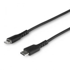 StarTech.com Cable de 2m Lightning a USB-C  - Certificado MFI - Adaptador USB a Lightning RUSBCLTMM2MB - Negro - Cable Lightning - Lightning (M) a USB-C (M) - 2 m - negro - para Apple iPad/iPhone/iPod (Lightning)
