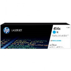 HP 414X - Alto rendimiento - cián - original - LaserJet - cartucho de tóner (W2021X) - para Color LaserJet Pro M454, MFP M479
