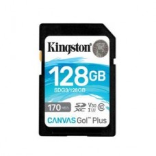KINGSTON MEMORIA 128GB SDXC CANVAS GO PLUS C10 UHS-I U3 V30    