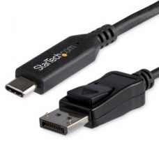 StarTech.com Cable Adaptador de 1,8m USB-C a DisplayPort - Conversor USB Tipo C a DP - 8K 30Hz HBR3 - Conversor Thunderbolt 3 DisplayPort - Adaptador de vídeo externo - USB-C - DisplayPort - negro