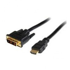 StarTech.com Cable HDMI a DVI 1m - DVI-D Macho - HDMI Macho - Adaptador - Negro - Cable de vídeo - HDMI/DVI - HDMI (M) a DVI-D (M) - 1 m - blindado - negro