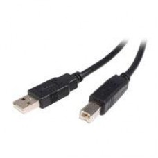 StarTech.com Cable USB de 3m para Impresora - 1x USB A Macho - 1x USB B Macho - Adaptador Negro - Cable USB - USB (M) a USB Tipo B (M) - USB 2.0 - 3 m - negro