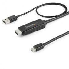 CABLE CONVERTIDOR HDMI A MINI DP 2M - ALIMENTADO USB - 4K 30HZ   