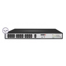 Switch PROVISION-ISR PoES-24300C+2G - Negro, Color blanco, 24 puertos
