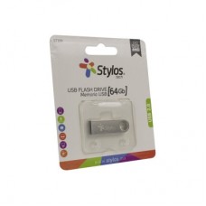 Memoria USB 64 GB Stylos STMUSB4B - Plata, 64 GB, USB 2.0