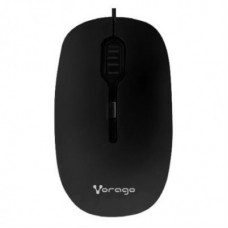 Mouse VORAGO MO-100 - Negro, Alámbrico, Óptico, 1200 DPI