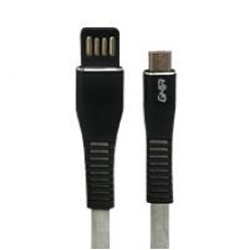 CABLE MICRO USB GHIA PLANO COLOR GRIS/NEGRO DE 1M