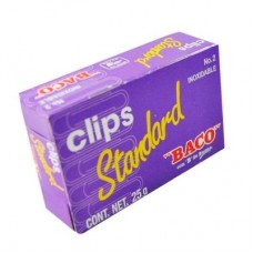 Clip BACO Estándar #2 12326. Paquete de 10 cajas. Clip metalico galvanizado. -