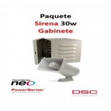 DSC S30WGPAQ - Paquete Sirena Exterior 30W con Gabinete DSC1190011 -