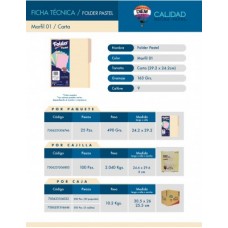 Folder tamaño Carta DIEM. Color crema. Cantidad: 100 folders. Gramaje 163 grs. Calibre 9. Tamaño 29.2 x 24.2 cm. MF01C100. -