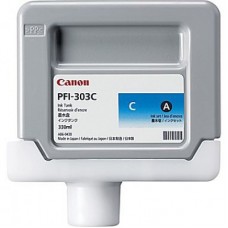 Tanque de tinta CANON PFI-303 - Cian, 330ml. Tecnología de impresión inyección de tinta. Tinta a base de pigmentos