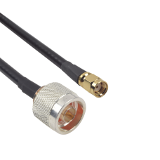 Cable LMR-240 de 60 cm con conectores N Macho y SMA Macho Inverso.