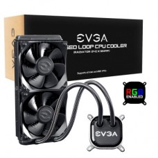 Enfriamiento líquido EVGA - 400-HY-CL24-V1, CLC 240mm All-In-One RGB LED CPU Liquid Cooler
