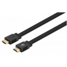 Cable HDMI MANHATTAN 355599 - 0, 5 m, MACHO, Negro