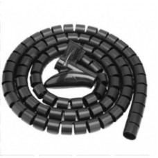 Organizador de Cables - en Tubo BROBOTIX 263533, Organizador, Plástico, Negro, 150 cm