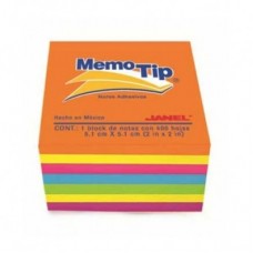 Nota Adhesiva  Memo Tip 6590202297 - 400 Hojas, Neon, 2x2 Inches