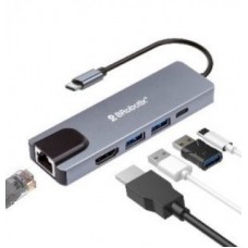 Docking 5 en 1: USB V3.0 Tipo C a HDMI - USB V3.0 x2, USB TipoC, RJ45 GIGABIT (6000694), Brobotix