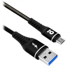 Cable USB V2.0 Tipo Micro B - 1.0 M, Denim, Negro (6000724), Brobotix