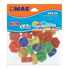 Sacapuntas Plástico MAE Figuras Surtidas C/25 Piezas SSS-25 -