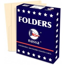 Folder NASSA Carta Crema C/100 Piezas PC1001 -