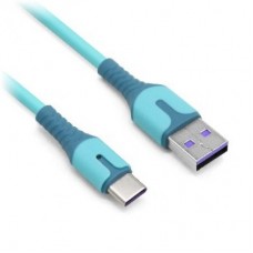 Cable USB V2.0 Tipo C  BROBOTIX 6000946 - USB V2.0, Tipo C, 1 m, Aqua