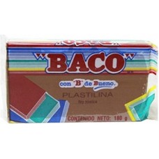 Plastilina Baco Maqueta 180 gramos color Café Clave PL010 no. 58 -