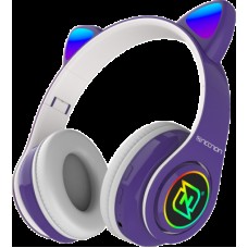Audífonos On-ear BT con Orejas RGB NECNON Modelo NBH-07 con Luces LED RGB - SuperBass