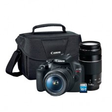 Cámara de Fotografía. Canon Kit EOS REBEL T7+MALETIN+16GBSD 2727C178AA. Tecnología Full HD . 24.1 Megapíxeles. Lente EF-S 18-55mm -