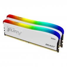 Memoria KINGSTON 16GB 3200MT/s DDR4 CL16 DIMM (Kit of 2) FURY Beast White RGB SE KF432C16BWAK2/16 -