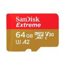 MEMORIA SANDISK EXTREME 64GB MICRO SDXC 170MB/S 4K CLASE 10 A2 V30 C/ADAPTADOR