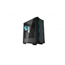 Gabinete Gamer DeepCool CC560 + Fuente de Poder PK600D de 600W (R-CC560-SIBKGAA4-A-1) - Color Negro, Formato Media Torre