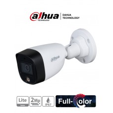 DAHUA HAC-HFW1209CN-A-LED - Cámara Bullet Full Color 1080p/ Lente de 2.8 mm/ 106 Grados de Apertura/ Micrófono Integrado/ Luz Blanca de 20 Mts/ DWDR -