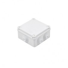 Caja de derivación de PVC Auto-extinguible con 6 entradas, tapa y tornillo de media vuelta de 1/4