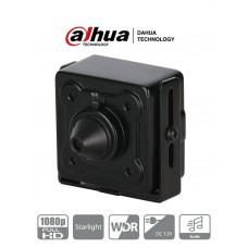 DAHUA HAC-HUM3201B-P - Cámara HDCVI Pinhole 1080p/2 Megapíxeles/ Lente de 2.8 MM/ 103 Grados de Apertura/ 1 Entrada de Audio/ WDR/ BLC/ HLC/ Starlight -