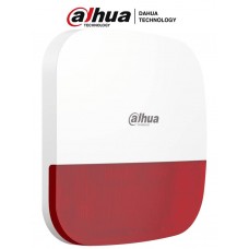 DAHUA DHI-ARA13-W2 - Sirena Inalámbrica para Exterior con Estrobo Rojo/ 110dB / Múltiples sonidos de Alarma/ IP65/ Alarma de Batería Baja -