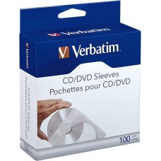 Sobre de papel para  CD/DVD con ventana transparente VERBATIM 49976 paquete con 100 piezas -