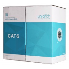 Cableado UTP Cat6 100 mts. UNV (CAB-6-CCA) Forro PVC Azul / 4 Pares Calibre 23 AWG / 100  Cobre / Uso Interior -