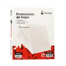 Protector de Hojas Nextep NE-020 Económico  tamaño carta con 100 piezas -