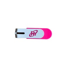MemoriaUSB HYUNDAI 16GB - U2BK/16GBPK, 2.0. Rosa con Blanco