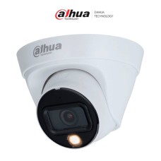 Cámara DAHUA HDW1239T1P-A-LED-0280B-S6 - cámara domo de 2mp, lente de 2.8mm, 100°, micrófono integrado, luz blanca 15 m