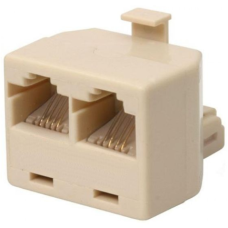 Adaptador Steren de Telefono y 2 Jacks a 1 Plug de 4 Cont. Paq. con 25 pzs